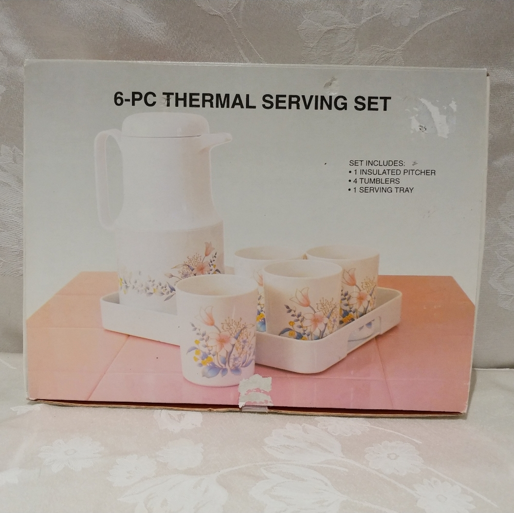 1990s 6-Piece Thermal Serving Set New In Box